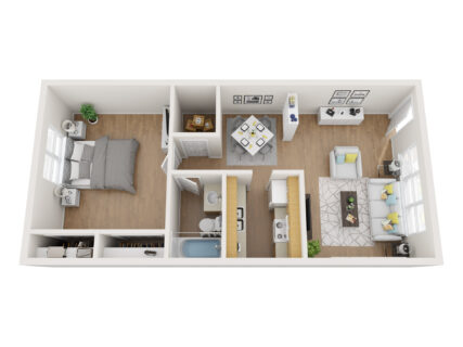 1 Bed / 1 Bath / 662 sq ft / Availability: Please Call / Deposit: $300+ / Rent: $785